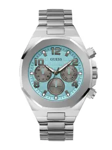 GUESS Dial & Leather Straps Analogue Multi Function Chronograph Watch - GW0489G3