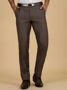 METAL Slim Fit Mid-Rise Formal Trousers