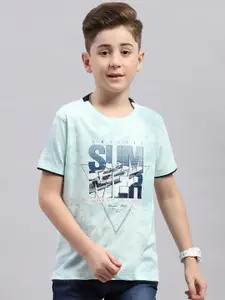 Monte Carlo Boys Typography Printed Cotton T-shirt