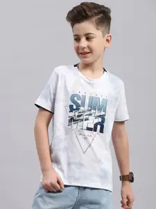 Monte Carlo Boys Typography Printed Cotton T-shirt