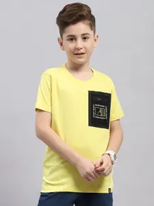 Monte Carlo Boys Typography Printed Round Neck Cotton Casual T-shirt