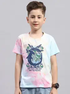 Monte Carlo Boys Graphic Printed Round Neck Cotton Casual T-shirt
