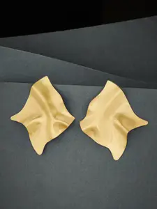 ATIBELLE Gold-Plated Contemporary Drop Earrings