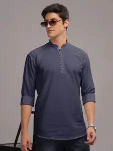 Anouk Mandarin Collar Pure Cotton Straight Short Kurta