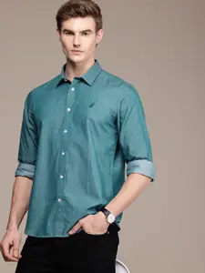 Nautica Men Premium Slim Fit Pure Cotton Casual Shirt