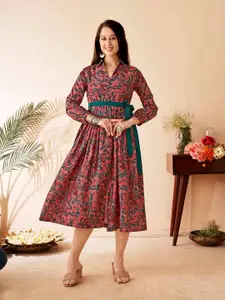 Anouk Women's Paisley Printed Ethnic Dress