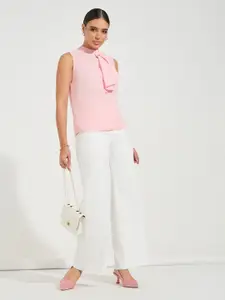 Styli Women Solid High Neck Top