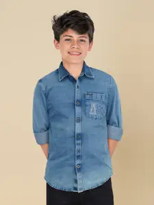 Allen Solly Junior Boys Spread Collar Solid Cotton Casual Shirt