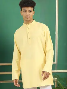 TATTVA Mandarin Collar Summer Sheers Cotton Straight Kurta
