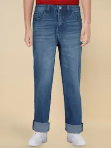 Allen Solly Junior Boys Mid-Rise Relaxed Fit Heavy Fade Jeans