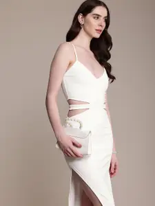 bebe Sheath Cut-Out Detailing Midi Dress