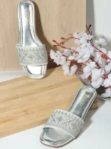 Anouk Women Embroidered Open Toe Flats