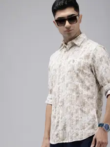 U.S. Polo Assn. Pure Cotton Tailored Fit Floral Printed Casual Shirt