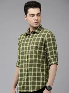 U.S. Polo Assn. Pure Cotton Tailored Fit Opaque Checked Casual Shirt