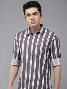 U.S. Polo Assn. Pure Cotton Tailored Fit Striped Casual Shirt