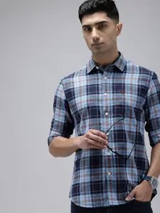 U.S. Polo Assn. Tailored Fit Tartan Checked Pure Cotton Casual Shirt