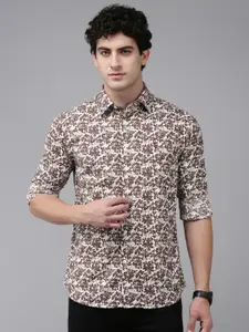 U.S. Polo Assn. Tailored Fit Floral Printed Pure Cotton Casual Shirt