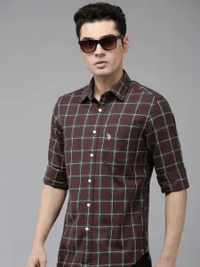 U.S. Polo Assn. Tailored Fit Checked Pure Cotton Casual Shirt