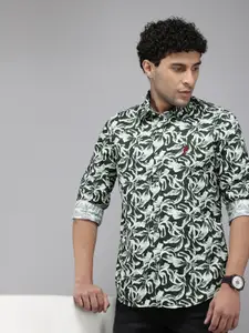 U.S. Polo Assn. Denim Co. Pure Cotton Slim Fit Floral Printed Casual Shirt