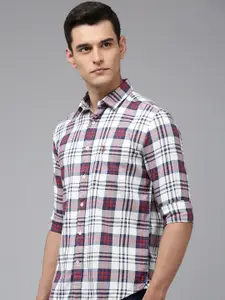 U.S. Polo Assn. Denim Co. Slim Fit Checked Pure Cotton Casual Shirt
