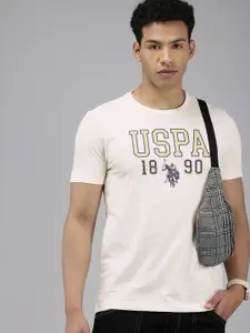 U.S. Polo Assn. Denim Co. Brand Logo Printed Pure Cotton Slim Fit T-shirt