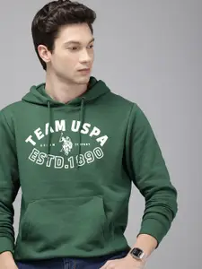 U.S. Polo Assn. Denim Co. Brand Logo Printed Hooded Sweatshirt