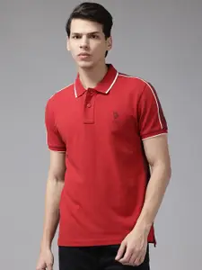 U.S. Polo Assn. Colourblocked Pure Cotton T-shirt