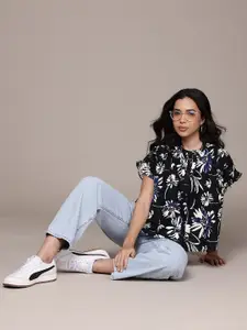 Nautica Floral Print Extended Sleeves Casual Shirt