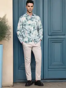 French Connection Slim Fit Abstract Printed Pure Cotton Casual Shirt