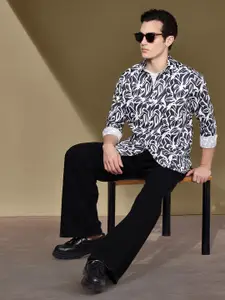 French Connection Slim Fit Abstract Printed Pure Cotton Casual Shirt