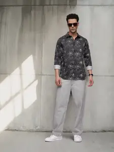 French Connection Pure Cotton Slim Fit Abstract Printed Casual Shirt