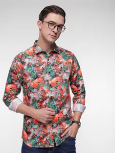 French Connection Pure Cotton Slim Fit Abstract Printed Casual Shirt