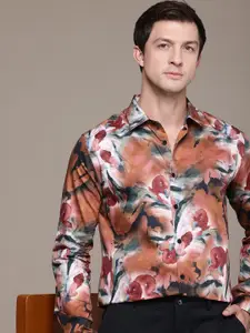 French Connection Slim Fit Floral Printed Pure Cotton Casual Shirt