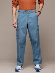 The Roadster Lifestyle Co. Men Relaxed Fit Pure Cotton Cargos