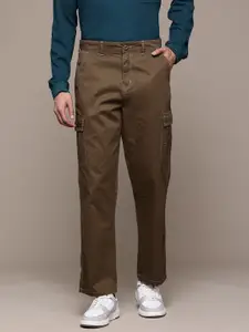 The Roadster Lifestyle Co. Men Straight Fit Pure Cotton Cargos