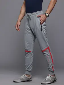 Ducati Men Regular Fit Brand Logo Print Joggers with Reflective Detail