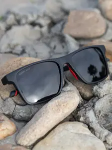 ROYAL SON Men Square Sunglasses with Polarised and UV Protected Lens SG-RS1010-C1-Black