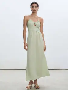 MANGO Halter Neck Maxi Dress