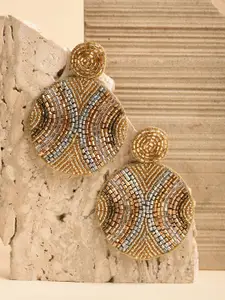 XPNSV Bohemian Beaded Statement Drop Earrings