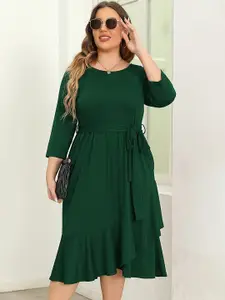 Samsara Couture Women Plus Size Fit & Flare Dress