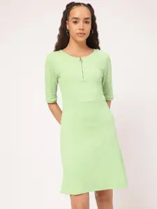 DressBerry Ribbed Fit & Flare Dress