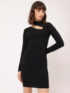 DressBerry Body-Skimming Cut-Out Edge Mini Dress