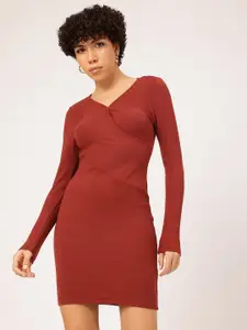 DressBerry Ribbed Bodycon Dress