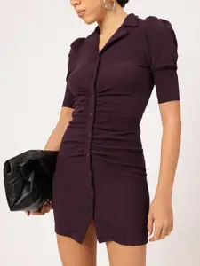 DressBerry Ruched Formal Bodycon Mini Dress