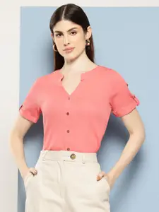 Chemistry Women Solid Standard Fit Casual Shirt