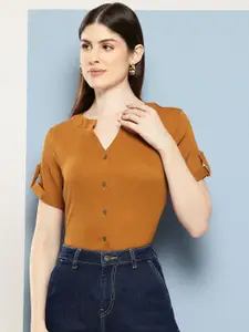Chemistry Women Solid Standard Fit Casual Shirt