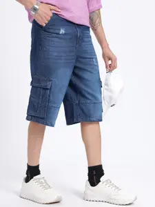 Kook N Keech Men Distressed Cargo Style Jorts