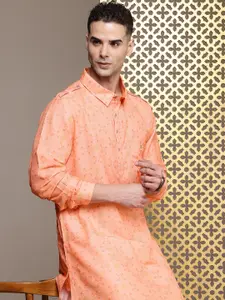 House of Pataudi Floral Printed Pathani Jashn Kurta