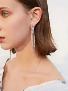 OOMPH Geometric Crystals Drop Earrings