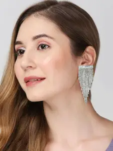 OOMPH Geometric Crystals Drop Earrings